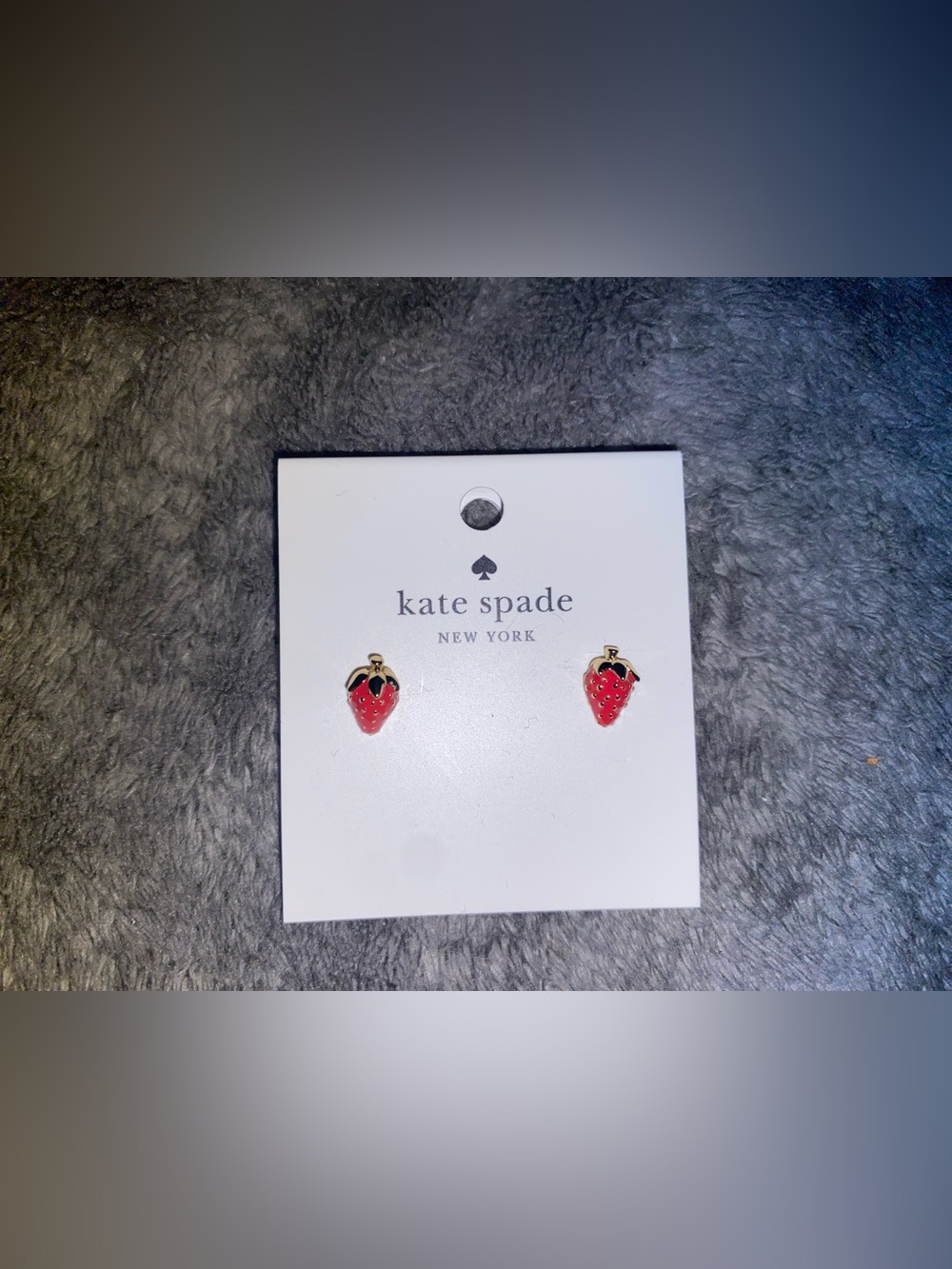BNWT Kate Spade NY Strawberry Crystal Stud Earrings - Red/Gold $59